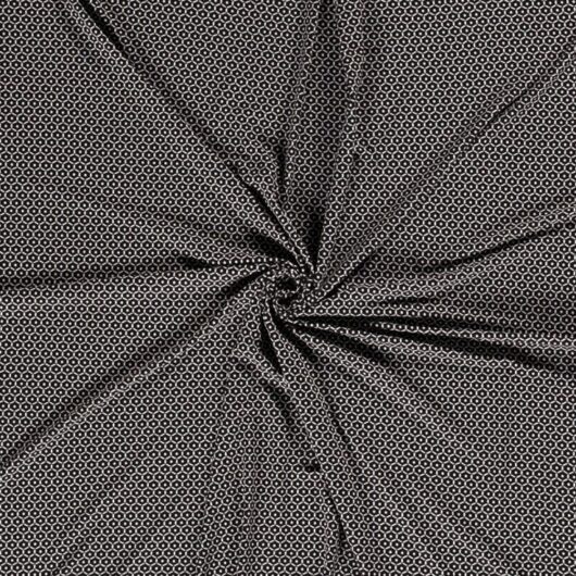 Viscose Jersey Stretch Knit Fabric Black & White