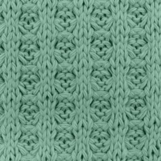 Waffle Cotton Sweater Knit Stretch Fabric Old Green