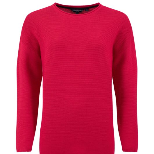 Weird Fish Dalla Knitted Crew Neck Jumper Barberry Size 10