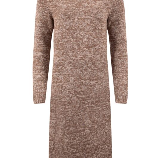 Weird Fish Hawkins Knitted Midi Dress Mocha Size 12