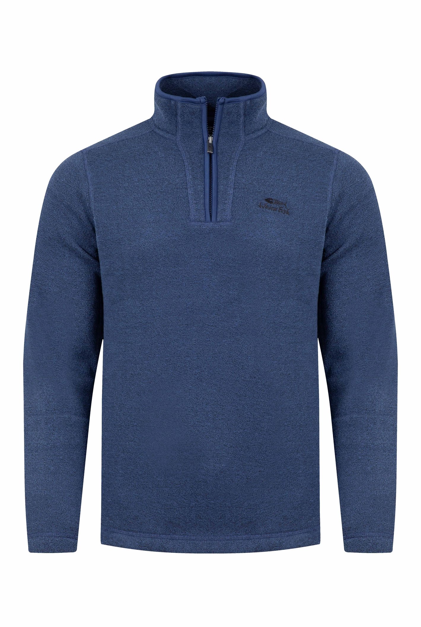Weird Fish Stowe 1/4 Zip Soft Knit Fleece Blue Indigo Size 2XL