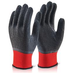 Beeswift Fully Coated Latex Polyester Knitted Gloves Black XL