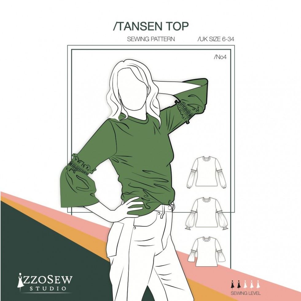 IzzoSew Studio Paper Sewing Pattern Tansen Top