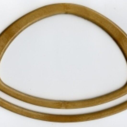 Triangle Plastic Bag Handles Light Brown
