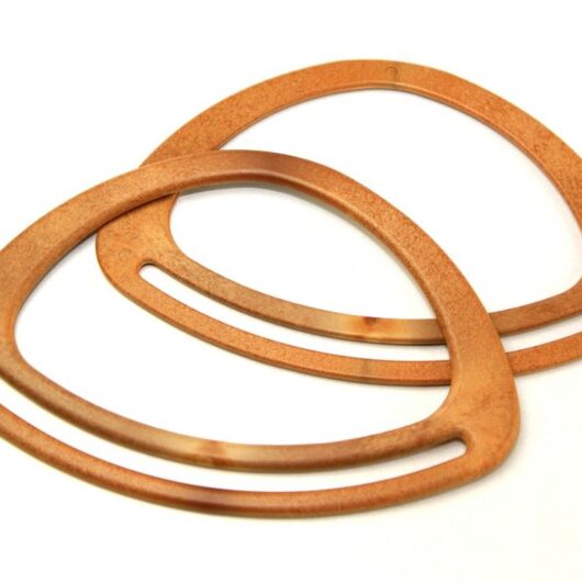 Triangle Plastic Bag Handles Wood Effect