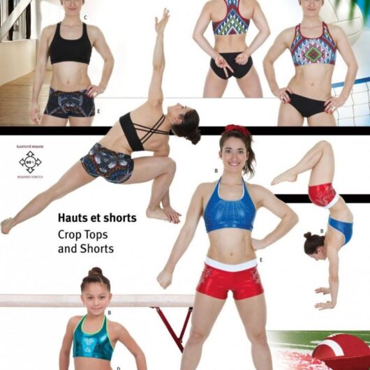 Jalie Paper Sewing Pattern 3247 Crop Tops & Gym Shorts