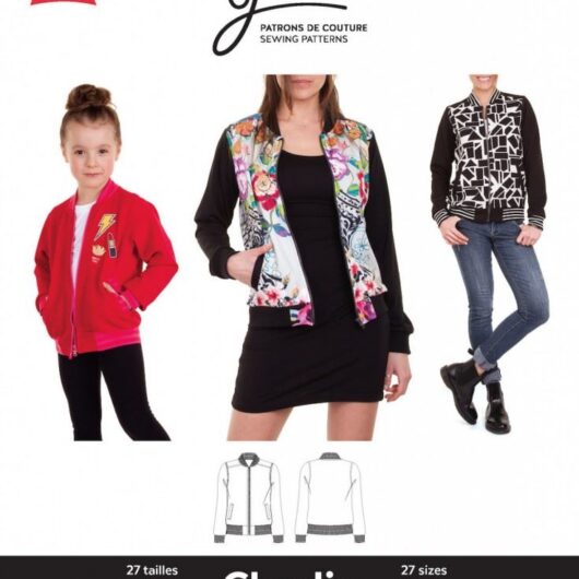 Jalie Paper Sewing Pattern 3675 Charlie Bomber Jacket