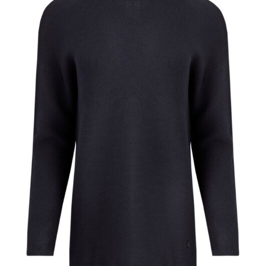 Weird Fish Dalla Knitted Crew Neck Jumper Dark Navy Size 12