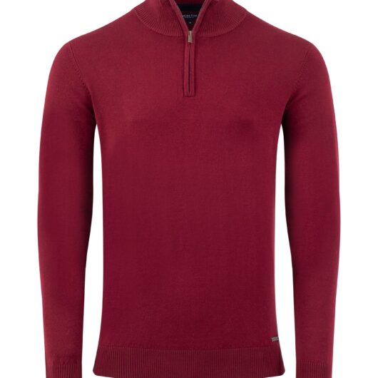 Weird Fish Frederick 1/4 Zip Fine Knit Jumper Port Size 5XL