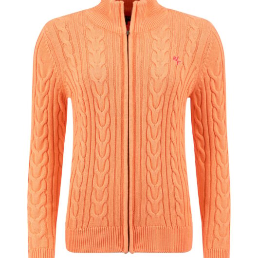 Weird Fish Lunenne Full Zip Cable Knit Sorbet Size 22