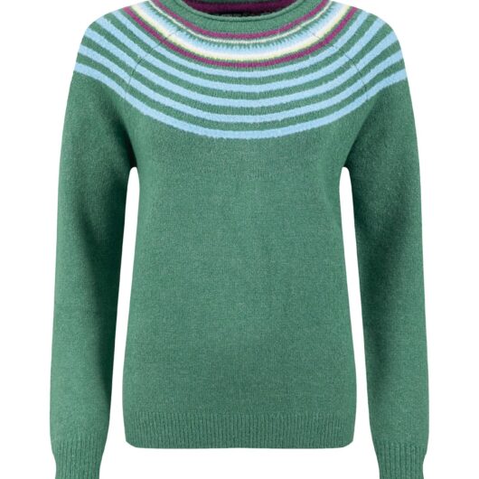 Weird Fish Sinatra Patterned Knit Jumper Ivy Size 18