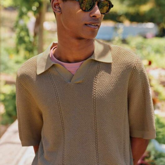 White Stuff Cotton Rich Knitted Polo Shirt Natural