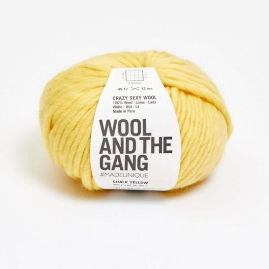 Wool and the Gang Crazy Sexy Wool Super Chunky Yarn Chalk Yellow